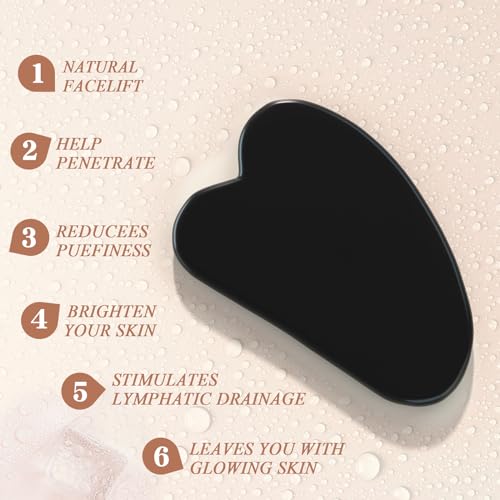 Gua Sha and Jade Roller Sets for Women Men Home Spa Stone Facial Guasha Jade Face Roller Massage Tool Set & Facial Skincare Tools Polished Stone Spa Gift - color: Yellow