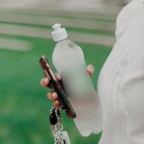 20 Pcs Push Pull Water Bottle Caps, 28mm Reusable Sports Tops Replacement, Leakproof PE Lids for Soda Plastic Bottles, Gym Fitness Hiking