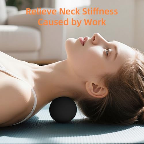 Massage Lacrosse Ball for Myofascial Release, Trigger Point Therapy - color: Black