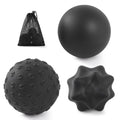 Silicone Massage Lacrosse Ball Set, Smooth, Textured & Spiky - style: Spiky Ball Set
