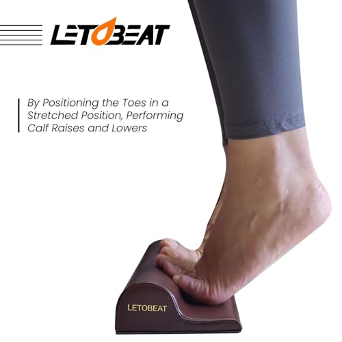 Plantar Fasciitis Foot Stretcher - Anti-Slip Leather, Brown, S - color: Brown, size: S