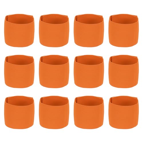 Soccer Captain Armband Elastic Wrist Arm Bands Adjustable Player Team Leader Anti-Slip Badge Sports Accessories - color: Orange