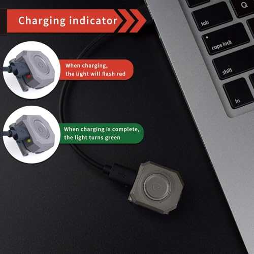 MecArmy CPLU Wrist Flashlight, Compact USB-C Rechargeable EDC LED Light, 300 Lumens, Double-Click Anti-Misfire, IPX6 Waterproof, for Running, Night Walking, Hiking - Fits on Watchband/Strap Systems - color: Titanium Sandblasted