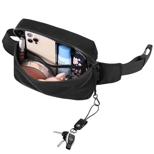 Fanny Pack Waist Belt Bag Fashion Fanny Women and Men Gift Waist Pack With Adjustable Strap For Travel Running 2L Black - color: 2L Black