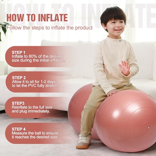 INPANY Peanut Exercise Ball for Labor, Physical Therapy & Fitness - color: Rose Pink