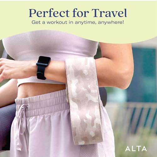 ALTA Booty Bands for Women, Non-Slip Fabric Resistance Bands for Working - color: Camo
