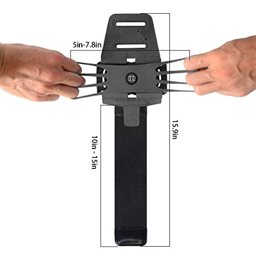 BoxWave Holster Compatible with Samsung Galaxy Z Fold 5 - ActiveStretch Sport Armband, Adjustable Armband for Workout and Running - Jet Black