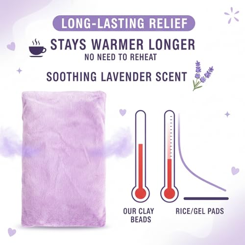 Premium Microwave Heating Pad - Soft Fabric for Muscle Comfort & Relaxation - Reusable Hot Pad for Neck, Back, Shoulder, and Abdomen