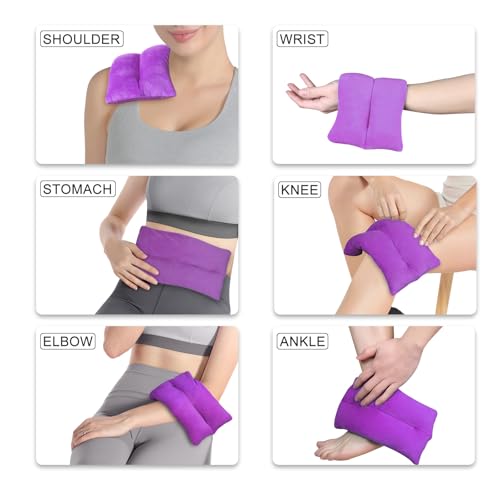 Atsuwell 6 x 11'' Microwave Heating Pad for Cramps & Joint Relief, Purple - style: 6 x 11-Purple