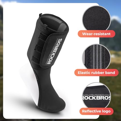 ROCKBROS Winter Ankle Brace for Women Men Ankle Compression Sleeve Support Adjustable Ankle Wrap for Cycling Riding Motorcycle