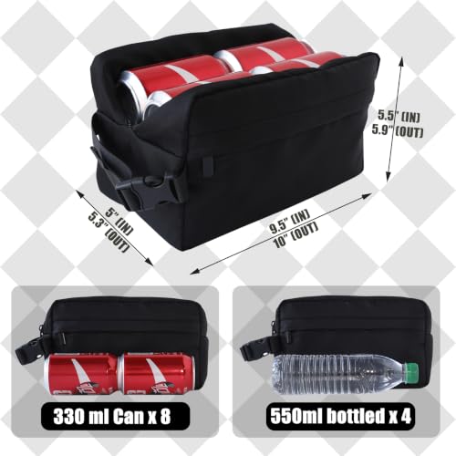 Leakproof Freezable Snack Bag Reusable Cooler Insulated Lunch Box - color: Black