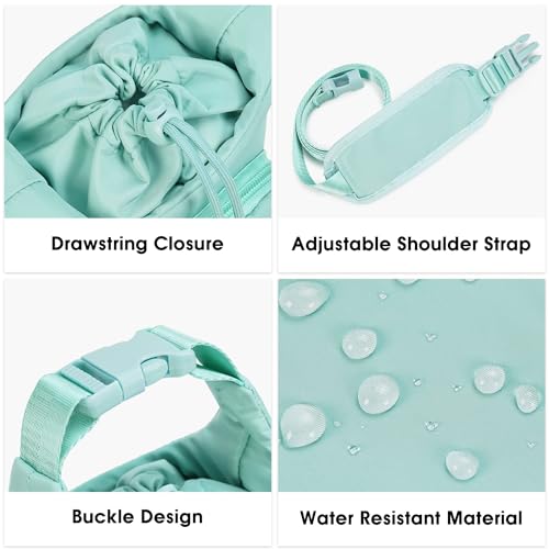 Ceneda Water Bottle Carrier Bag with Phone Pocket 32oz 40oz Tumbler Insulated Water Bottle Holder with Adjustable Shoulder Strap Carrier Sling Bag (Mint Green) - color: Mint Green