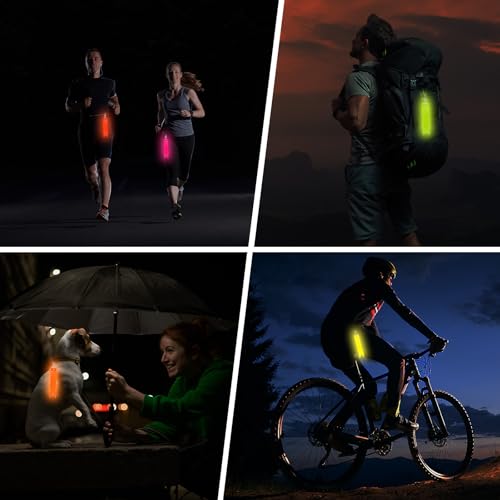 Safety Reflector Pendants - Reflective Safety Keychain Gear with Clips Use for Backpack & Running & Cycling - color: Fluorescent Green