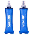 TRIWONDER TPU Soft Folding Water Bottles BPA-Free Collapsible Flask for Hydration Pack - Ideal for Running Hiking Cycling Climbing (250ml/8.45oz - Pack of 2) - color: 250ml/8.45oz - Pack of 2