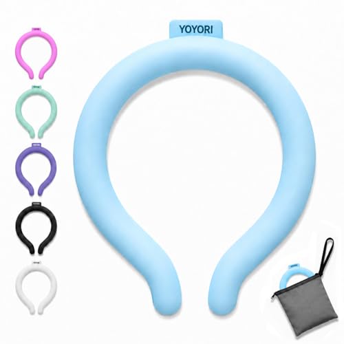 Neck Cooling Tube Wraps, Reusable Ice Ring Neck Cooler for Hot Weather - color: Blue