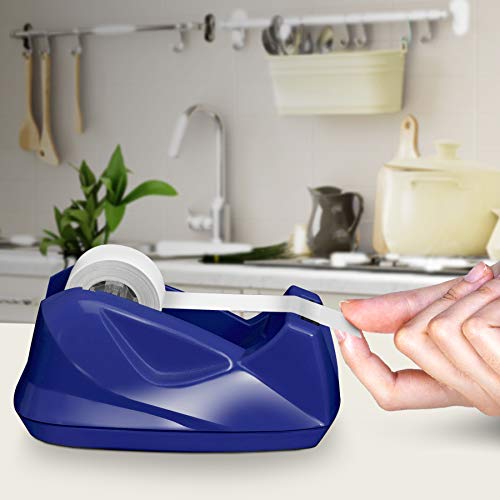 Acrimet Desktop Tape Dispenser, Premium, Non-Skid Base, Plastic, Deep Blue