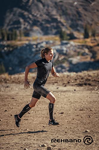 Rehband neoprene calf bandage, 1 piece, shin support, compression sleeve for running & endurance sports - size: Medium