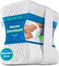 Sports Medica Knee Pillow for Side Sleepers, Memory Foam Leg Pillow Cushion - color: White