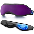 Cooling Gel Eye Mask for Puffy Eyes, Contoured Cold Compress for Eyes - color: Purple