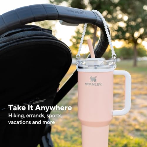 Ryan & Rose Water Bottle Handle 3 Pack - Silicone Water Bottle Sling, Carrier, Holder with Strap for Stanley Cup Accessories - color: Flat Black (3 Pack)