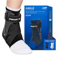 Zamst A2-DX Sports Ankle Brace with Protective Guards For High Ankle Sprains and Chronic Ankle Instability-for Basketball, Volleyball, Lacrosse, Football-Black, Left Large - size: Large - Left, style: Black - Left