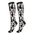 Avocado Compression Socks Women Men Knee High Stock for Running Work Support Nurses Travel - color: Penguin