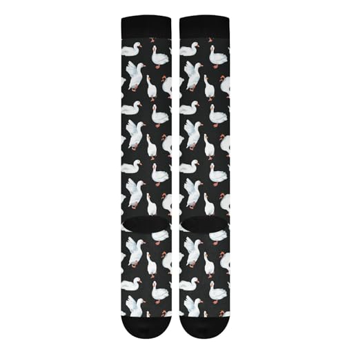 Compression Socks for Women & Men Knee High Socks - color: Cute Duck