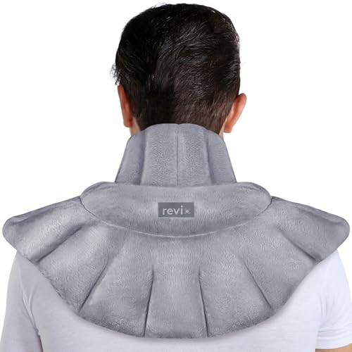 REVIX Microwavable Heating Pad for Neck Shoulders & Back, Moist Heat, Gray - color: Gray