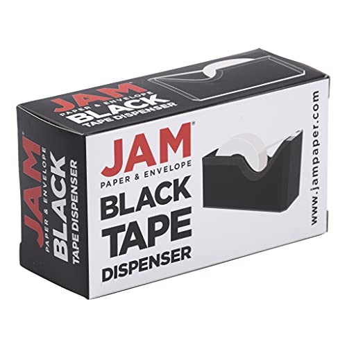 JAM PAPER Colorful Desk Tape Dispensers - Black - Sold Individually - color: Black, size: Pack of 1