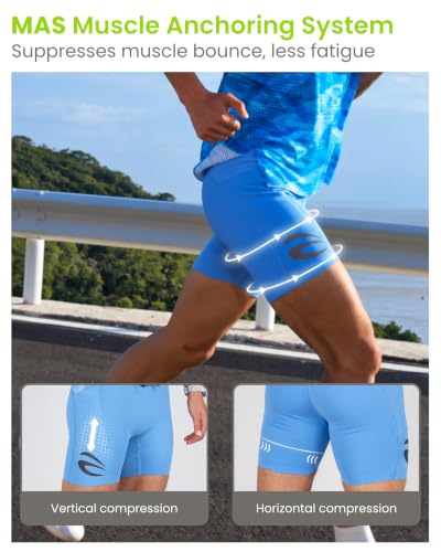 FlipBelt Men's Running Compression Shorts with Built-in Running Belt - color: Elite Neon Lime, size: Small