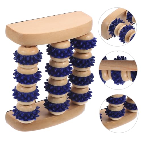 Wooden Foot Massager Roller Manual 5.51X4.72X2.16 inch