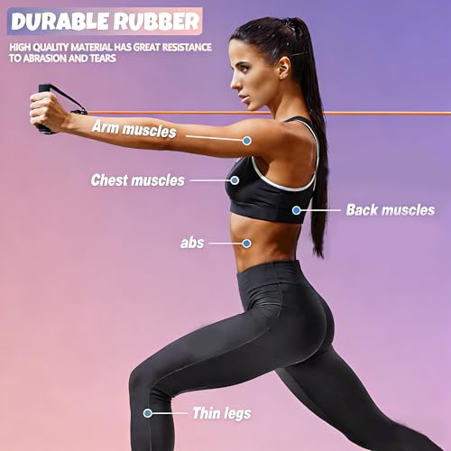 RitFit Single Resistance Bands with Handles Door Anchor for Home Gym - size: 10-15lbs