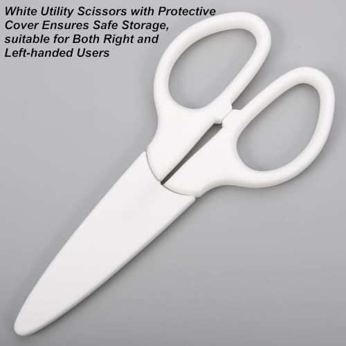 YOUGUOM 6in White Scissors, Multipurpose for Office School Crafts Sewing