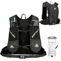 Azarxis Hiking Hydration Pack Running Backpack 18L Daypack Vest Lightweight for Women Men Cycling Biking Trail Race Rave (Black + 2L White Water Bladder) - color: #2 Black + 2l White Water Bladder