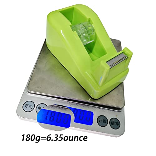 Desktop Tape Dispenser Heavy Duty Desk Accessories Floral Office Tape Dispensers, Weighted Non-Skid Base, Green - color: Green