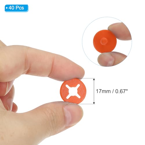PATIKIL Running Bib Race Clips, 40 Pcs Race Fastener Race Number Buckle Fixing System Marathon Number Buckles Fasteners Holders for Runners Field, Orange Red - color: Orange Red