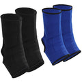 Geyoga 2 Pairs Muay Thai Ankle Support Compression, L - color: Black, Blue, size: L