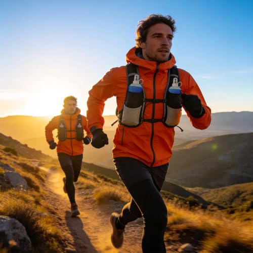 500ml Soft Flask, Shrink As You Drink Collapsible Water Bottles for Running Vest & Hydration Pack, BPA-Free Leak-Proof TPU Folding Bottle for Hiking Cycling Climbing Jogging-Blue - color: 1PCS Blue