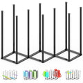 Collapsible Bottle Drying Rack, Foldable Baby Bottle Drying Rack, Portable Drainer Stand Holder for Water Bottles, Cup, Reusable Silicone Bag, Cutting Board (Black) - color: Black