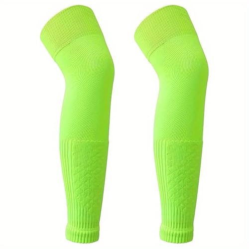 COUVER Unisex Long Leg Compression Sleeves - color: Neon Green - Overknee, size: Medium