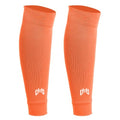 MediCaptain Pre Cut Soccer Sock Sleeves, Companion for Soccer Grip Socks, Securely Holds Shin Guards, Compression Leg Warmer - color: Orange