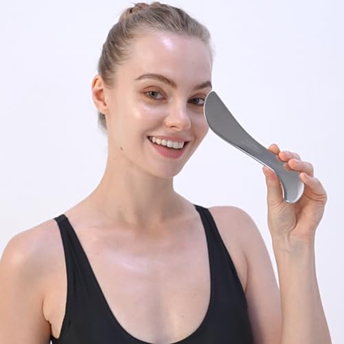 BYYDDIY-Travel Version Specifically for Facial Lifting and Body Massage Tool, Stainless Steel Muscle Scraper Tool, Gua Sha Tool for Physical Therapy Tools,Scraping Tool for Soft Tissue (4-S) - style: 4S