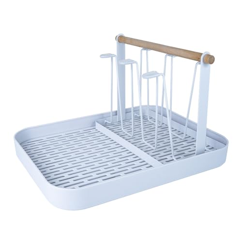 Countertop Drying Rack for Insulated Water Bottles, Glasses, Sports Bottles, Baby Bottles, and More - Drainage Tray for Easy Cleaning and Drying - Practical and Stylish