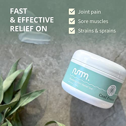 numm. Pain Relief Gel, Cool Freeze – Soothing Cooling Gel with 6% Menthol for Muscle Soreness, Joint Pain & Body Aches, Fast-Absorbing Topical Cream, Citrus Mint Scent – 8 Ounce (Pack of 1)