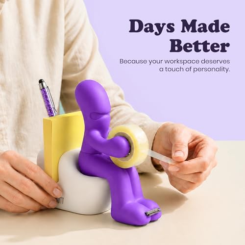 The Butt Tape Dispenser – Funny Purple Desk Accessories, Office Gag Gift - color: Purple