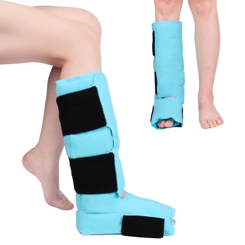 Comfytemp Ankle Foot Ice Pack Wrap, Reusable Leg Shin Ice Boot for Injury