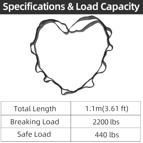 PRIOR FITNESS 2pcs Nylon Daisy Chain Straps, Grey, 2PCS - color: grey, size: 1.1m