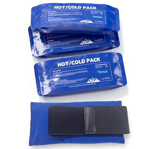 Reusable Hot and Cold Ice Packs for Injuries Long Lasting Reusable Gel Wraps for Shoulder Back Knee Joint Pain Muscle Soreness and After Surgery 3pcs with Strap 10.5"x4.3"x1.2"