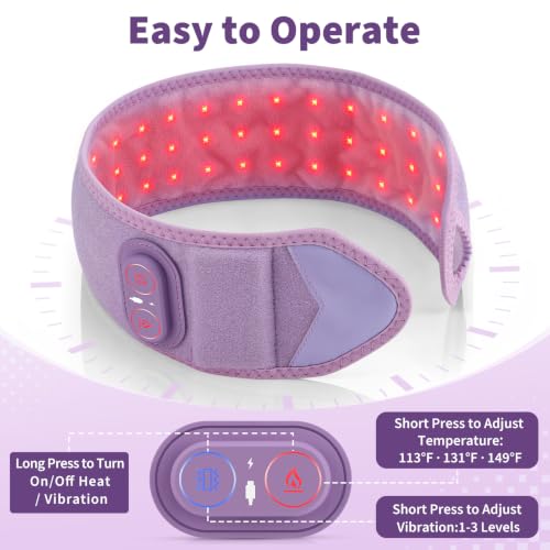 Wrist Hand Heating Pad with Red Light Massage for Carpal Tunnel - color: Purple