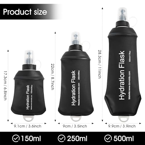 GUYI GYGYL Soft Flask, Collapsible Water Bottle for Sports, 150ml Black - color: 150ml Black